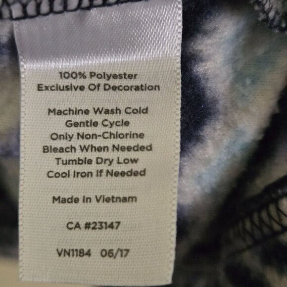 Talbots Fair Isle Fleece Zip-Up Jacket Blue Lavender Size L - Picture 6 of 6